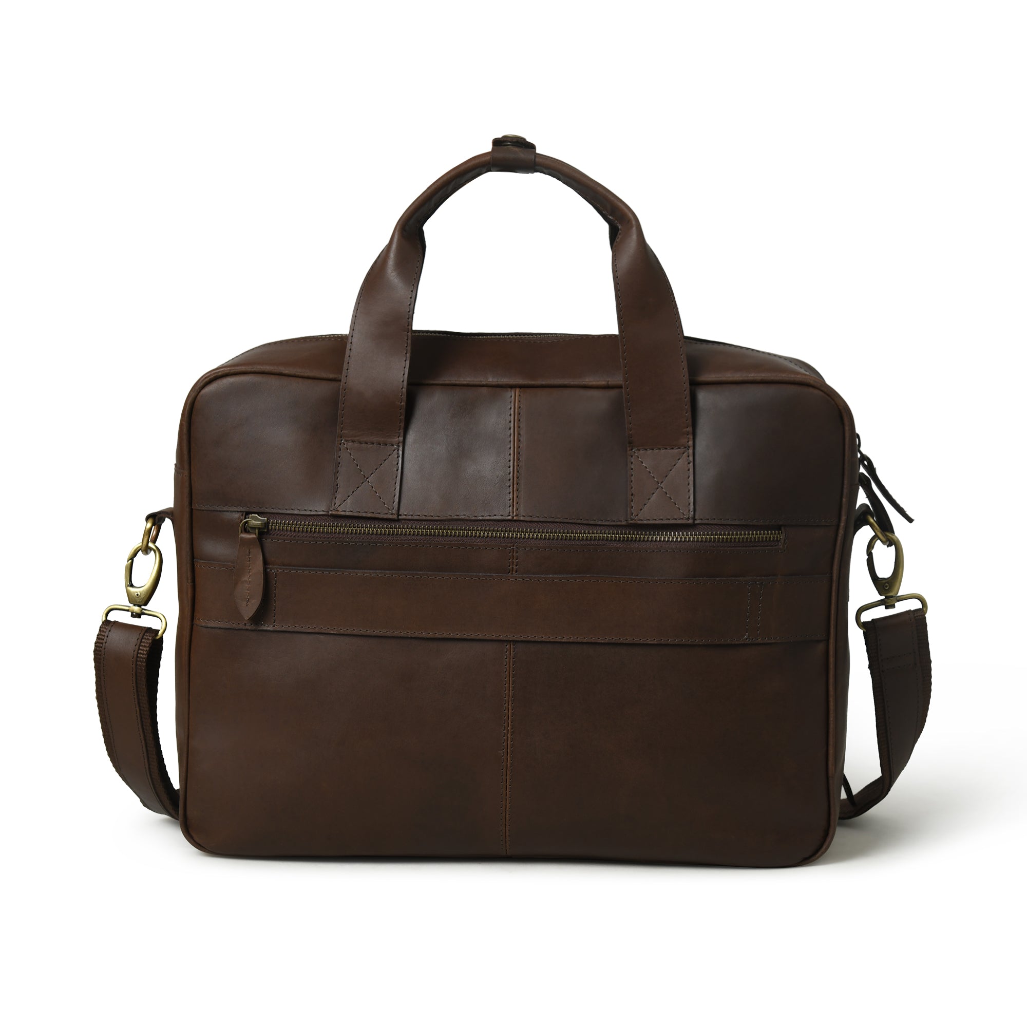 Dark Brown Leather Laptop Bag