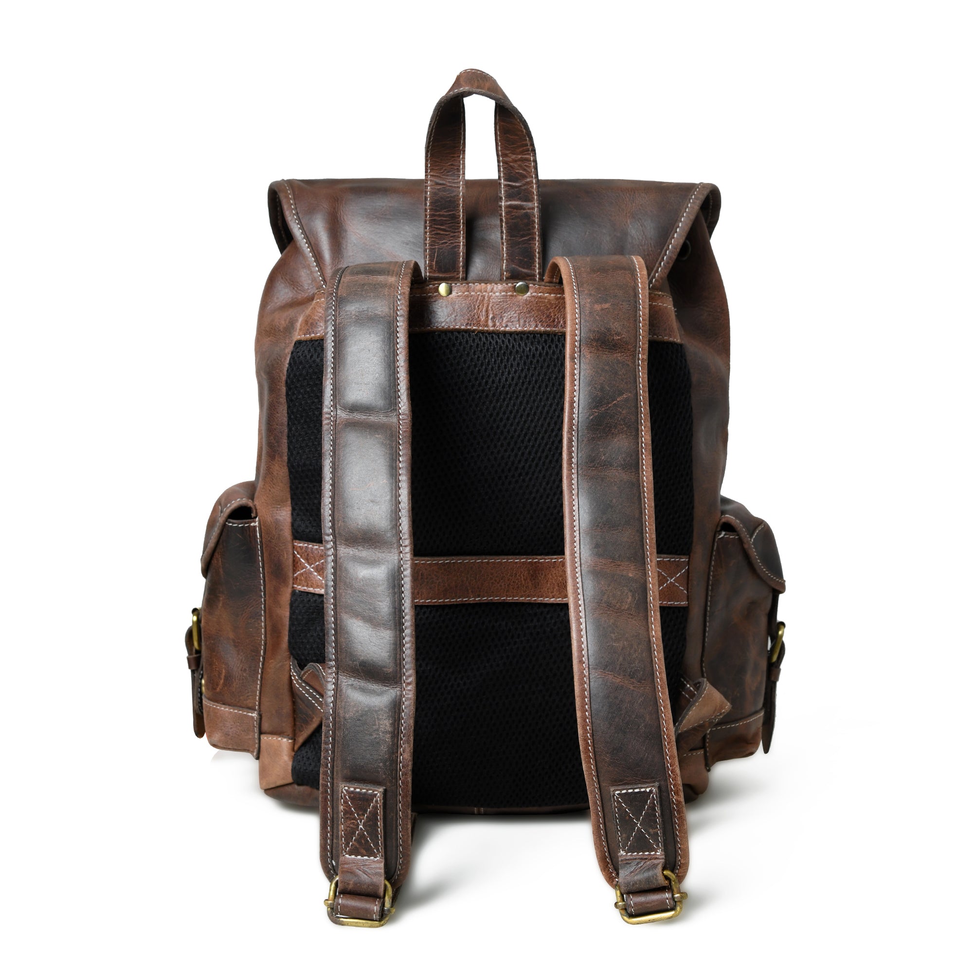Vintage Brown Genuine Leather Backpack