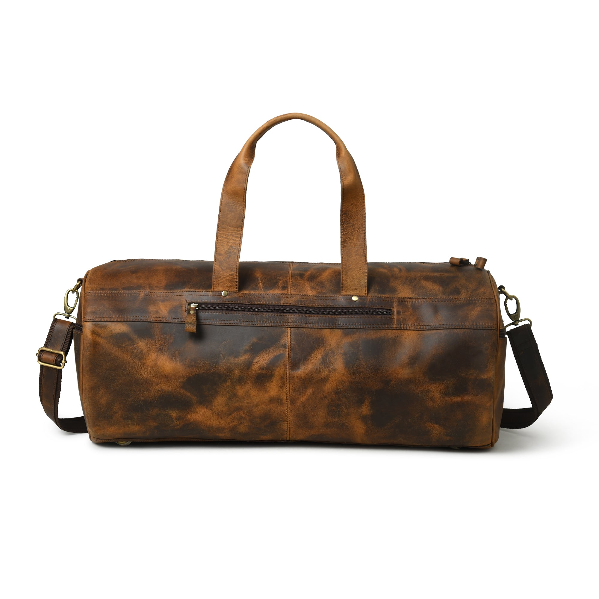 Artisan Tan Leather Weekend Duffel Bag