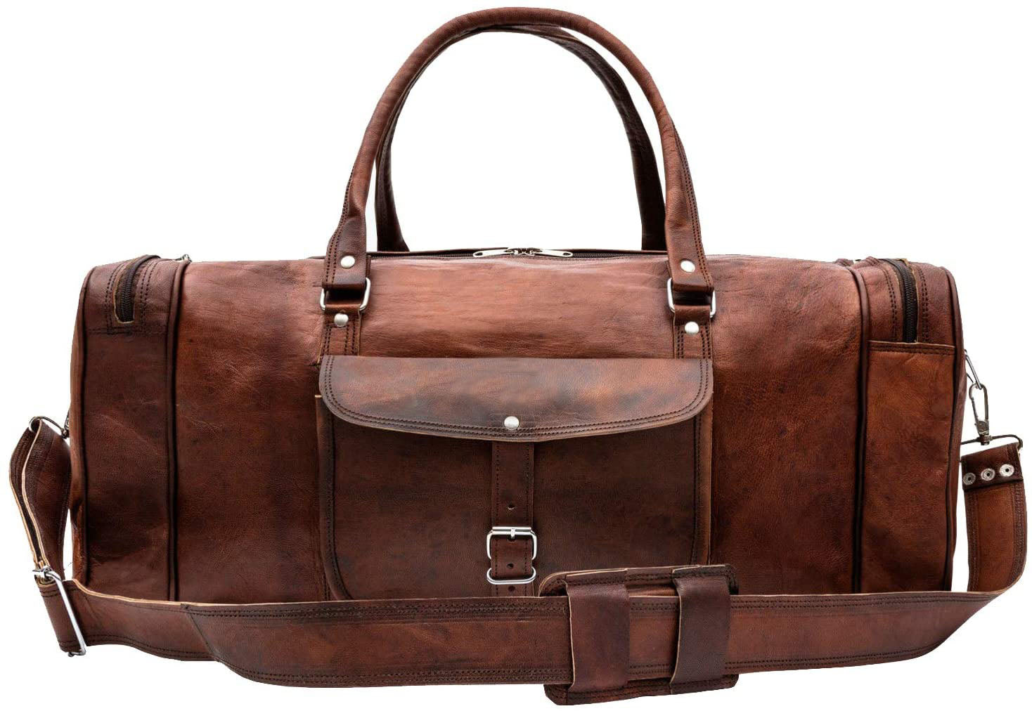 leather travel duffle bag