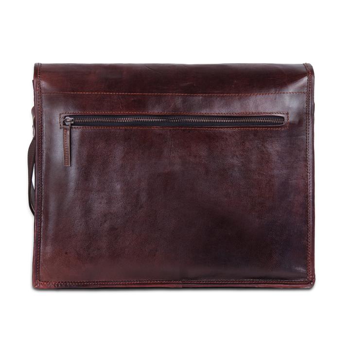 Full Flap Leather Satchel Bag
