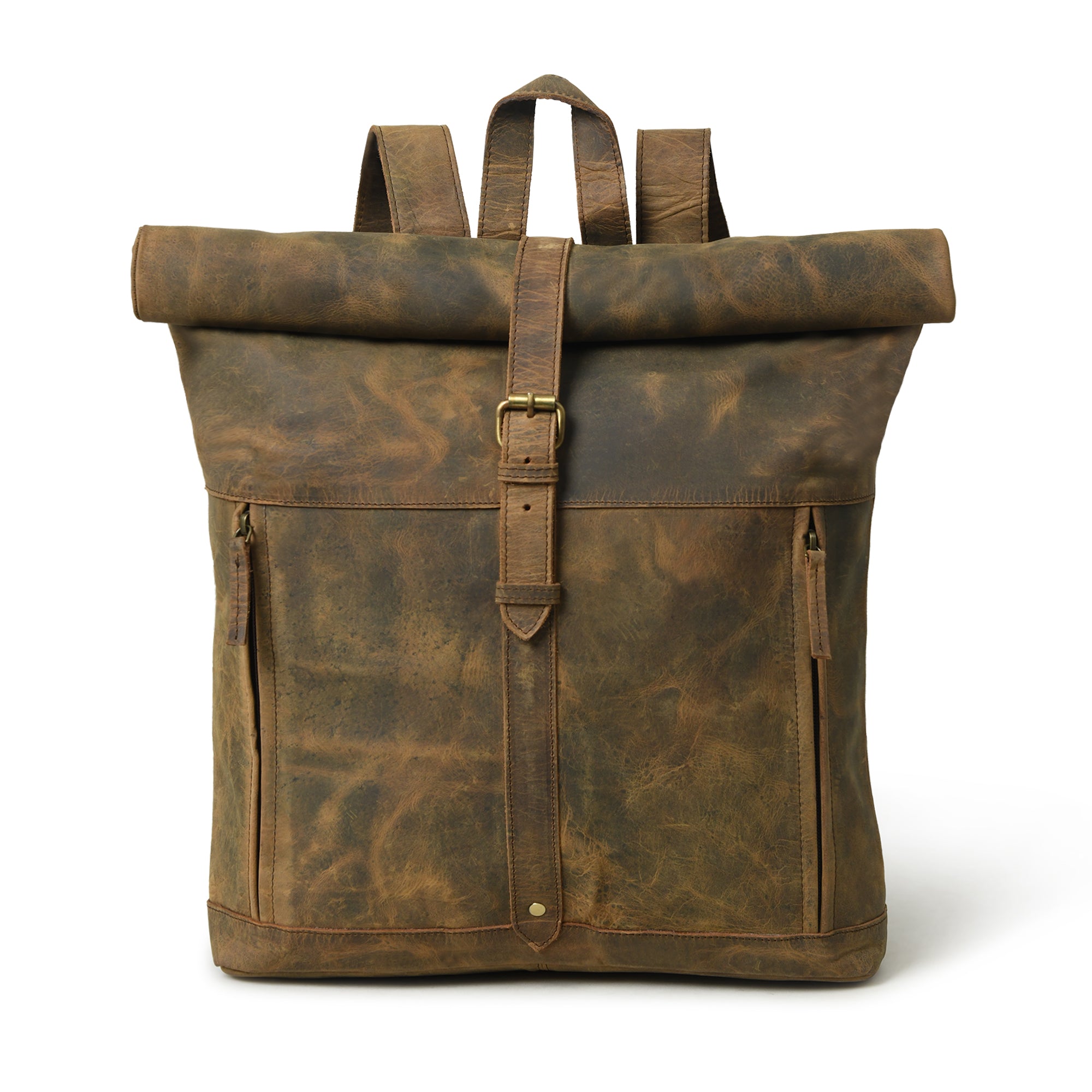 Roll‑Mud Full‑Grain Goat Leather Backpack