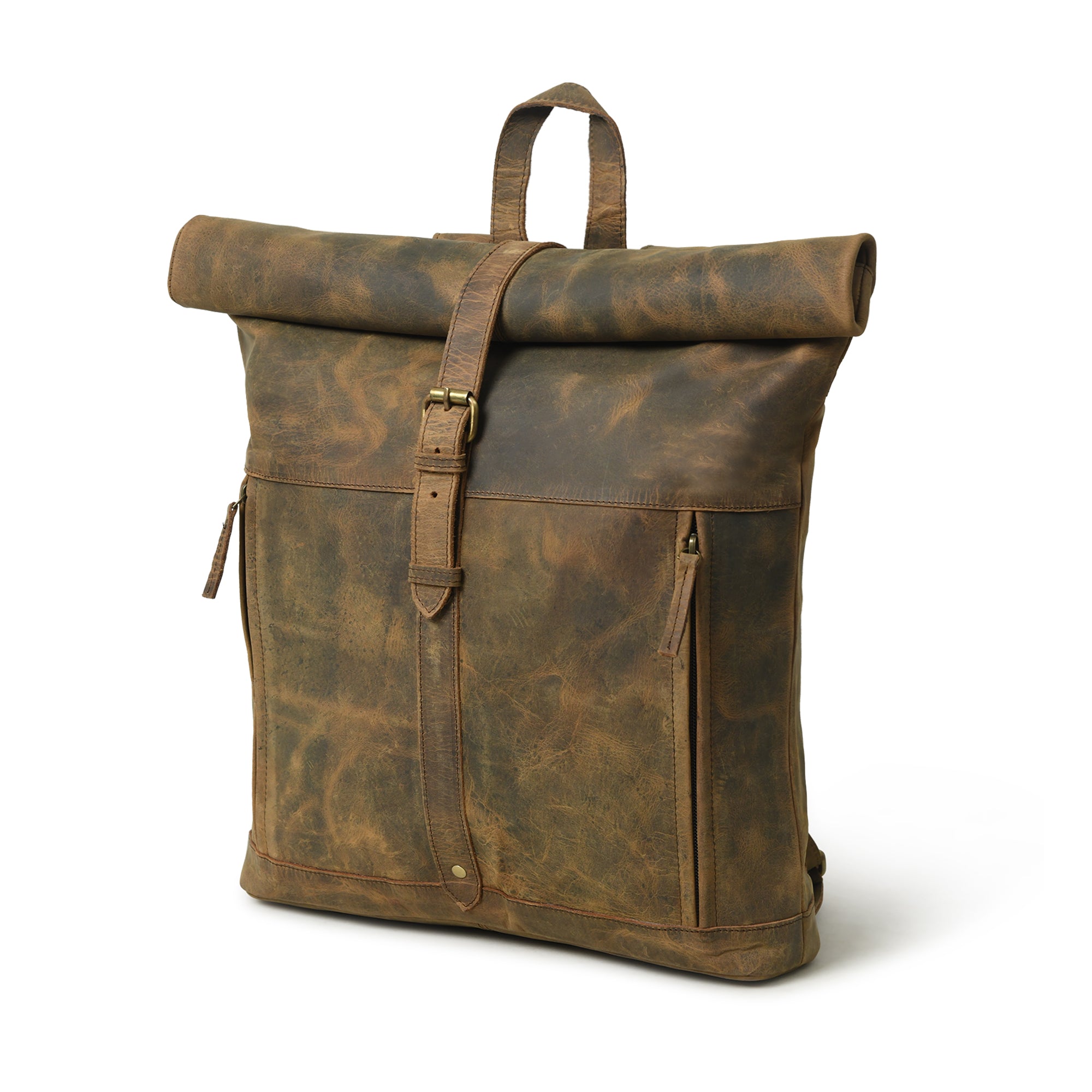 Roll‑Mud Full‑Grain Goat Leather Backpack