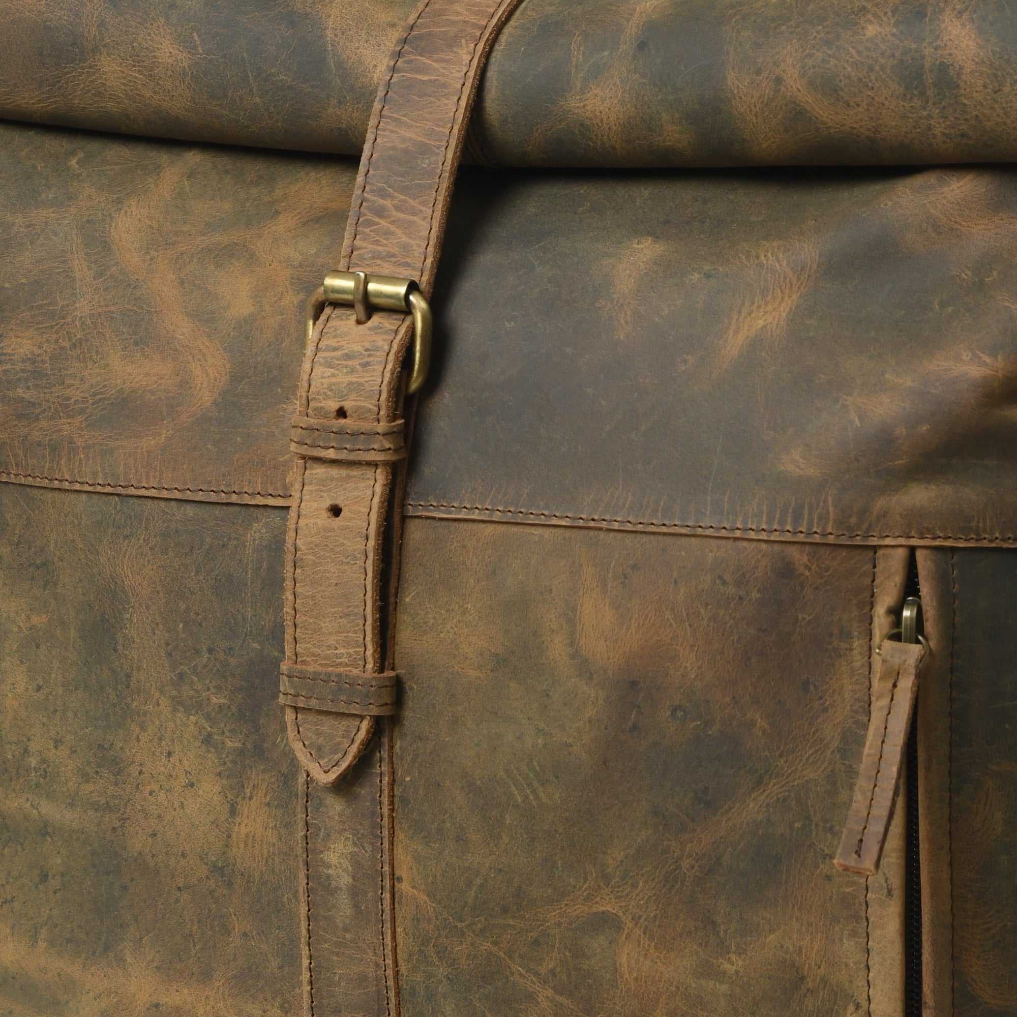Roll‑Mud Full‑Grain Goat Leather Backpack
