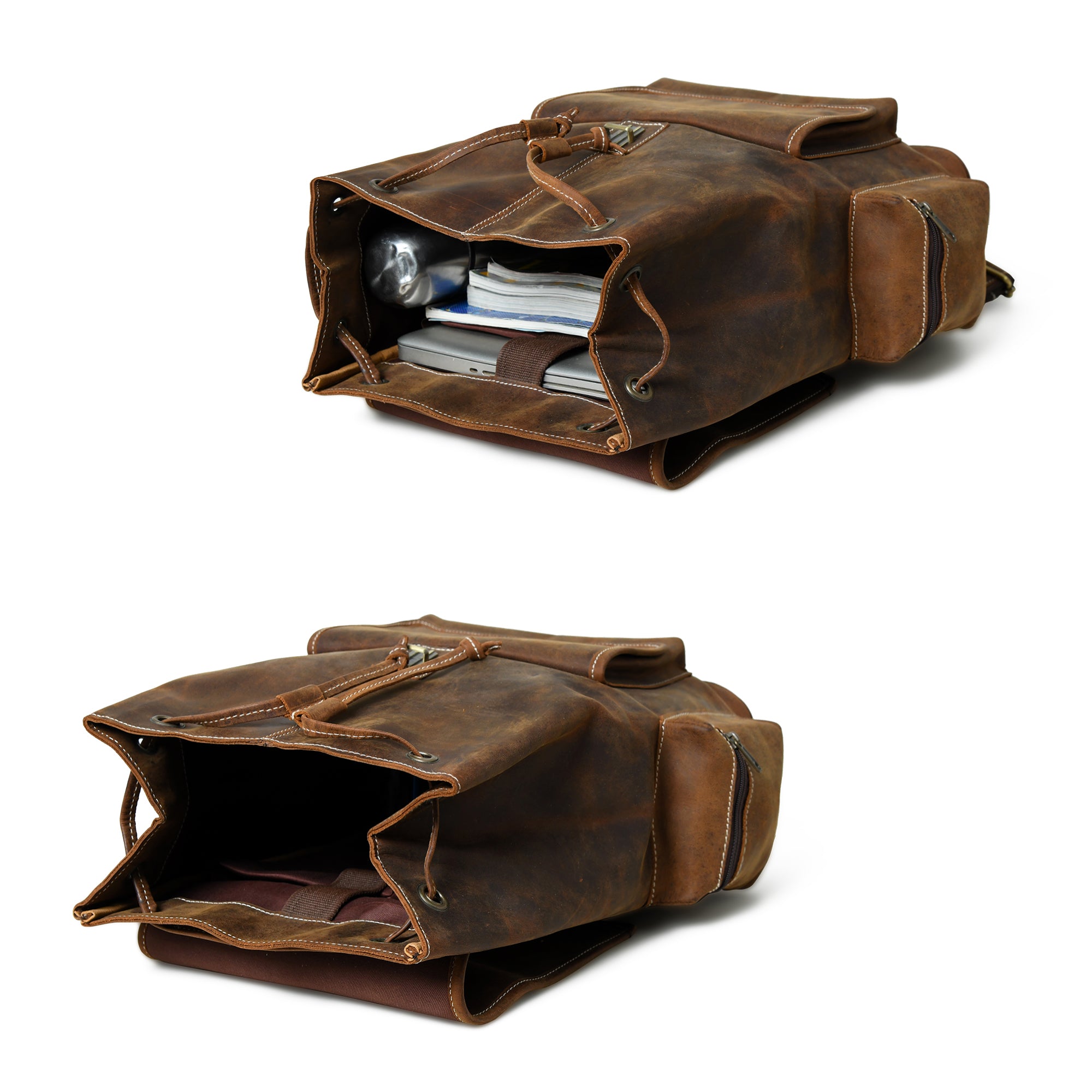 Pithoo Bafallo Vintage Leather Backpack