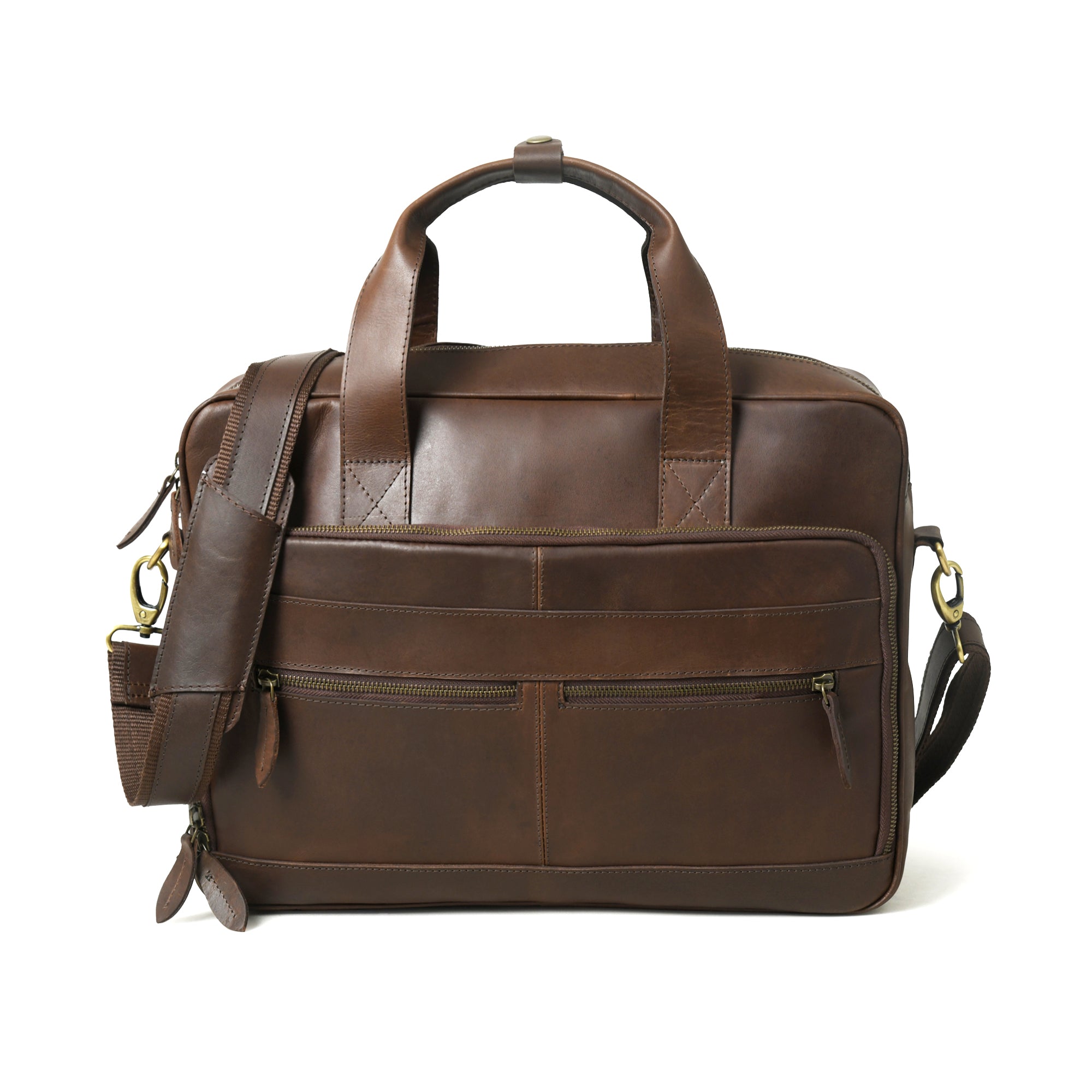 Dark Brown Leather Laptop Bag