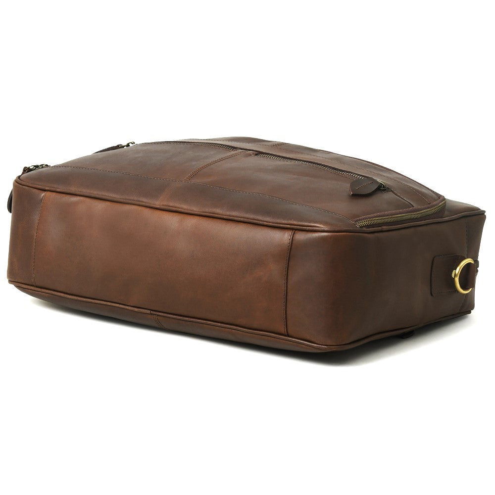 Dark Brown Leather Laptop Bag
