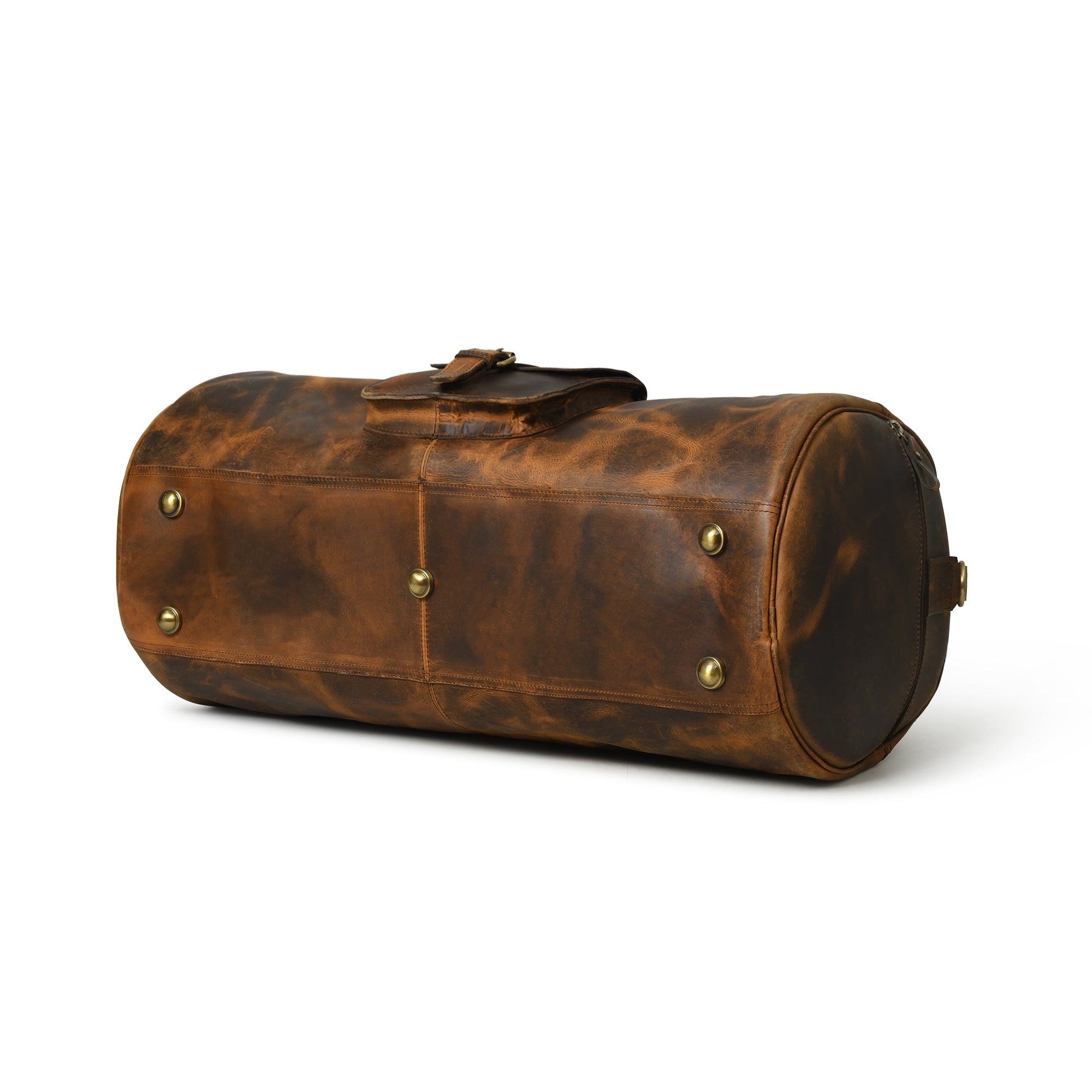 Artisan Tan Leather Weekend Duffel Bag