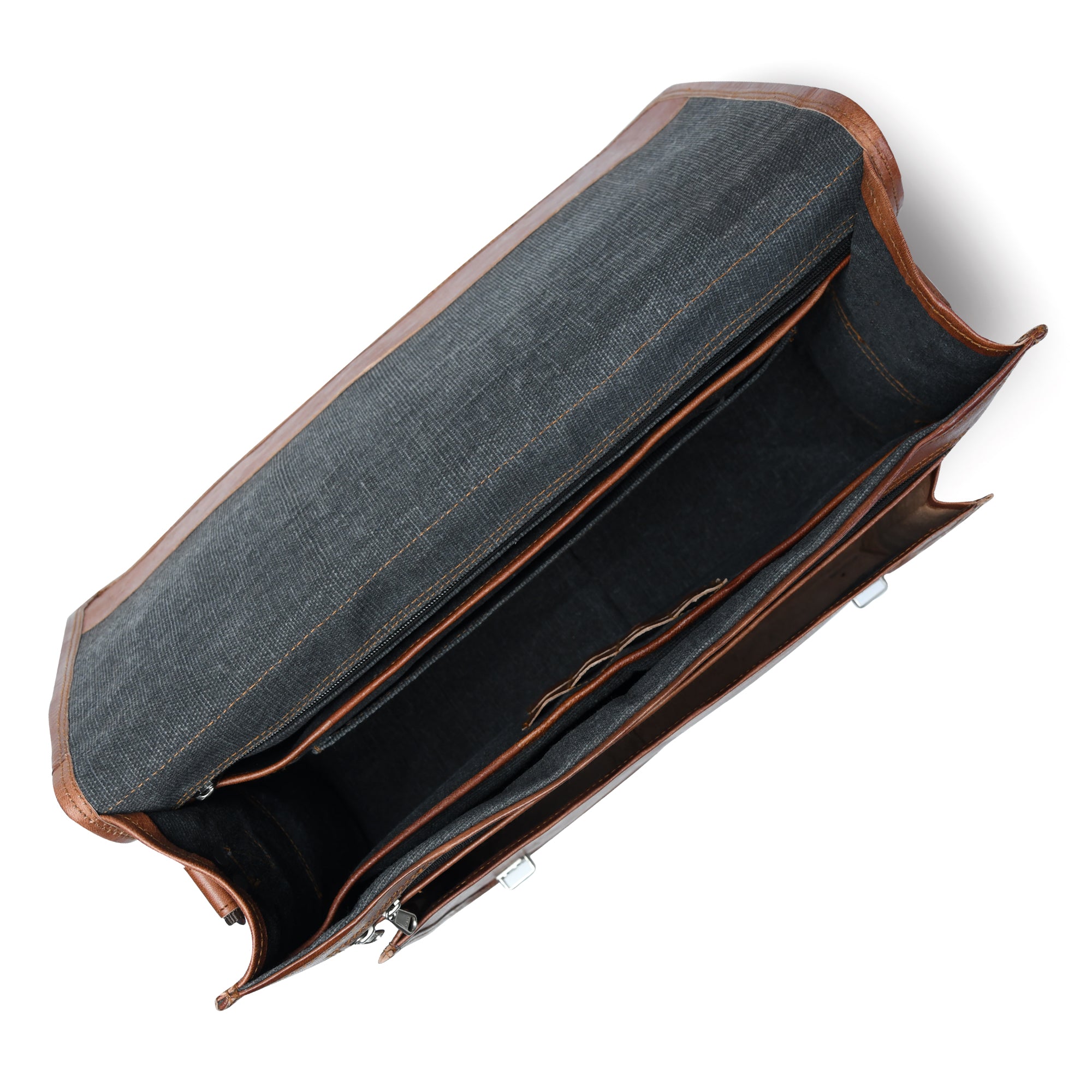 Classic Brown Leather Messenger Bag