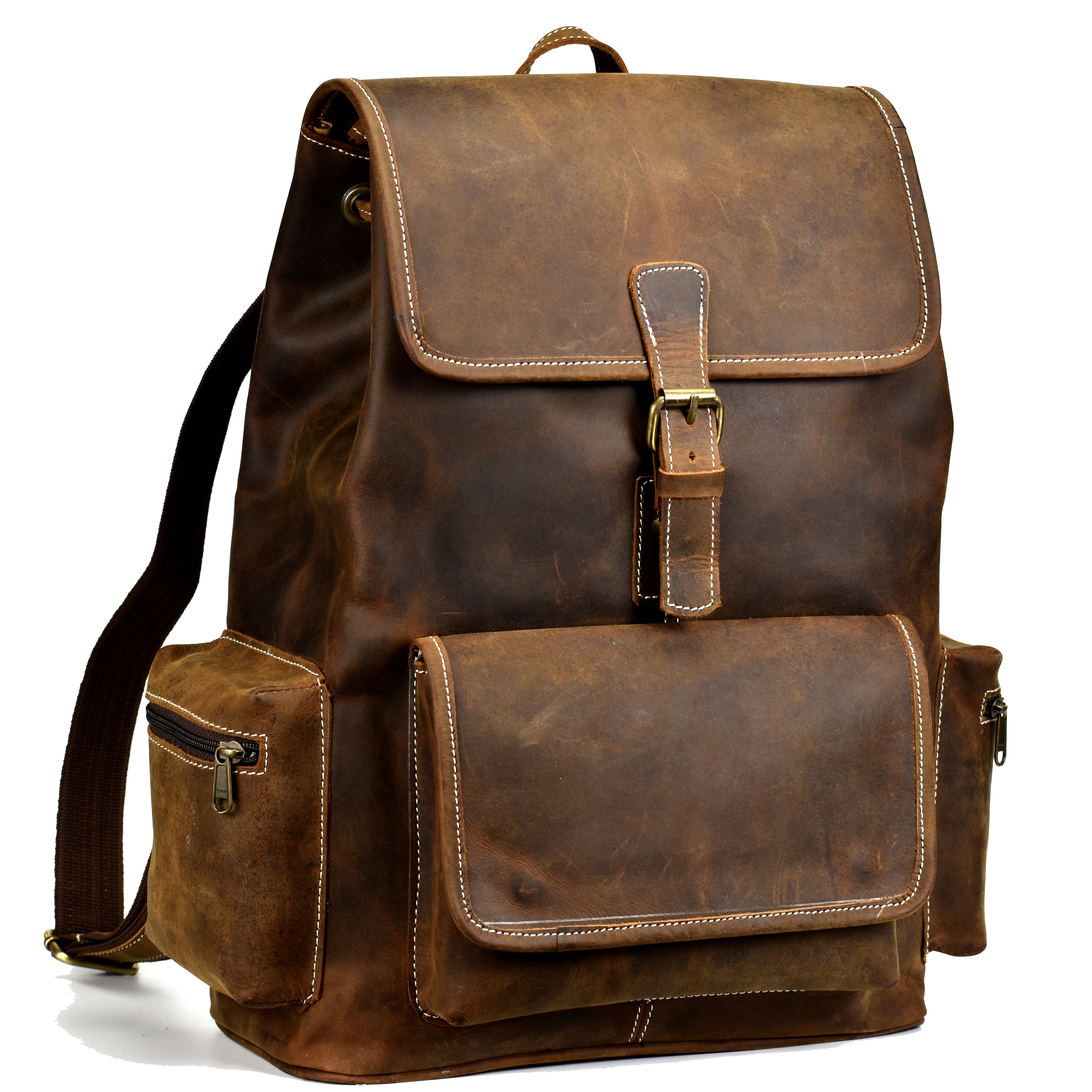 Pithoo Bafallo Vintage Leather Backpack