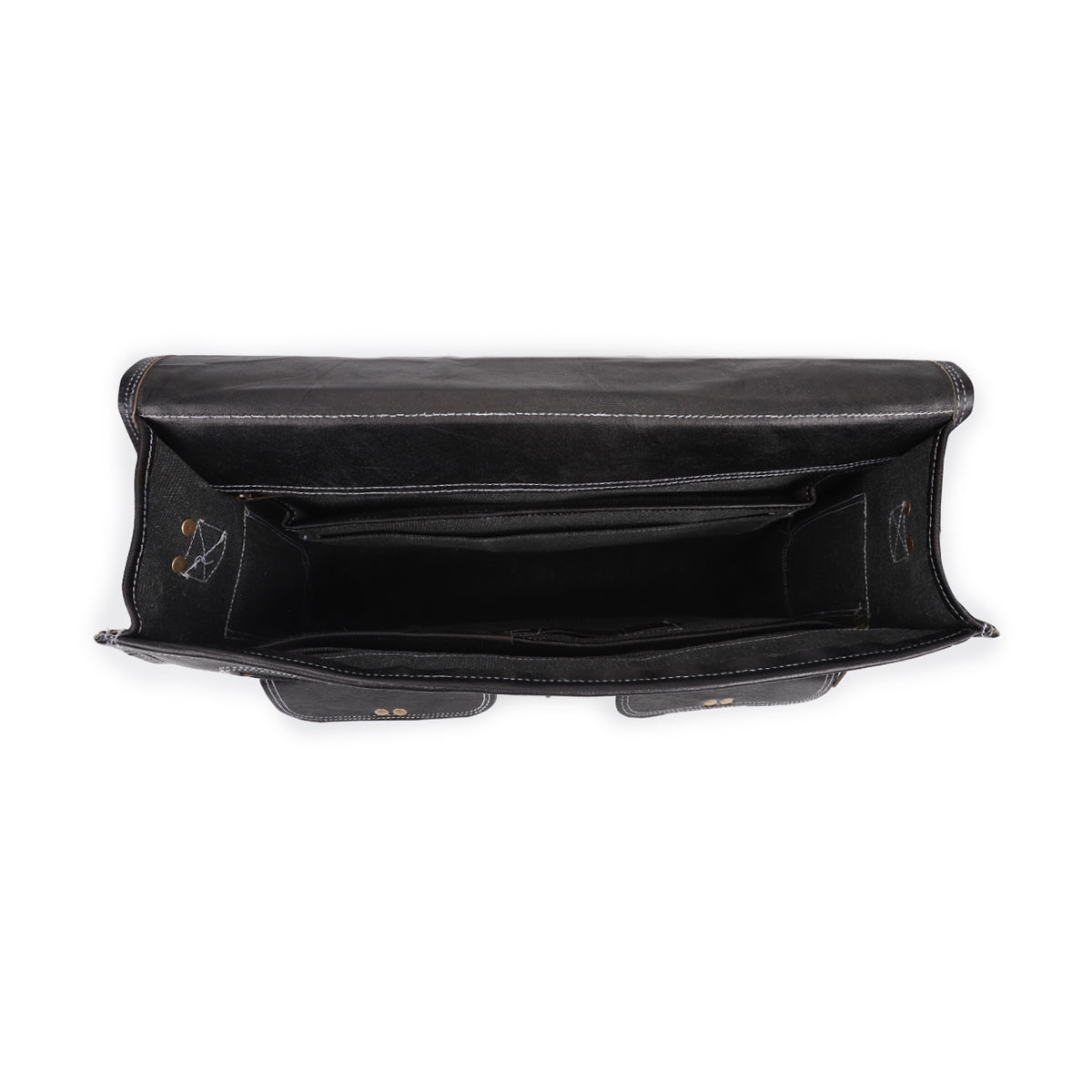 Black Leather Messenger Bag